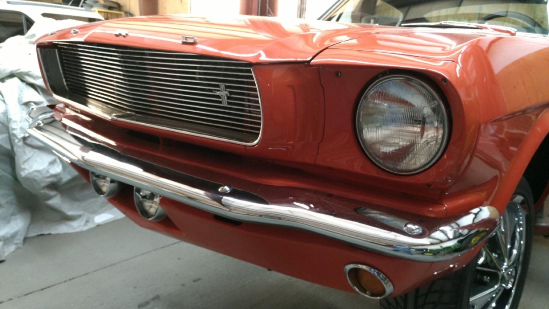 1965 Orange (Poppi) /Black Ford Mustang 2+2 (5R09C148627) with an 289 cu. in V8 engine, Automatic 3sp C4 transmission, located at 2510 47th St. Suite 200, Boulder, CO, 80301, (303) 641-0333, 40.026196, -105.243217 - Photo#1