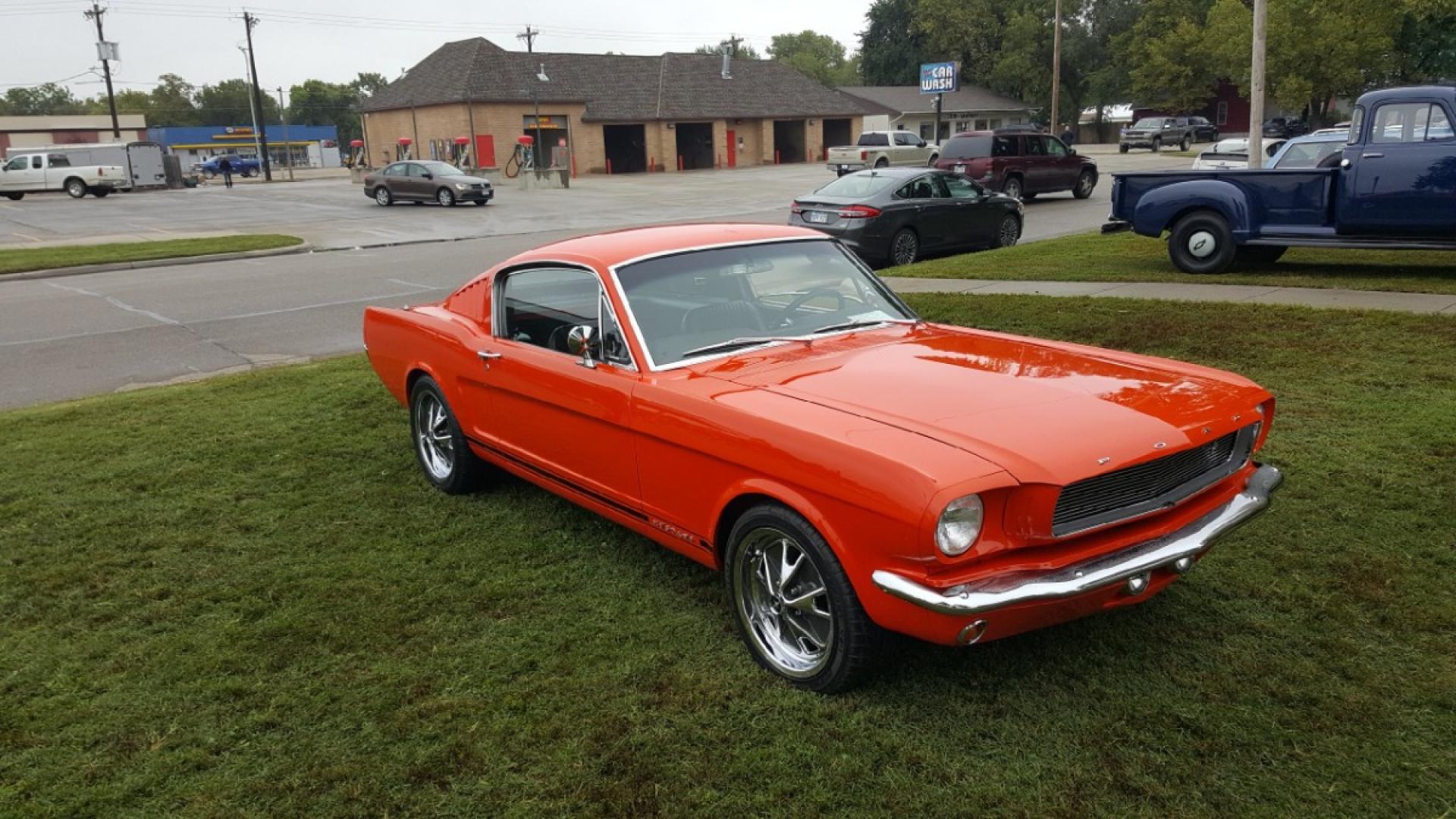 1965 Orange (Poppi) /Black Ford Mustang 2+2 (5R09C148627) with an 289 cu. in V8 engine, Automatic 3sp C4 transmission, located at 2510 47th St. Suite 200, Boulder, CO, 80301, (303) 641-0333, 40.026196, -105.243217 - Photo#0