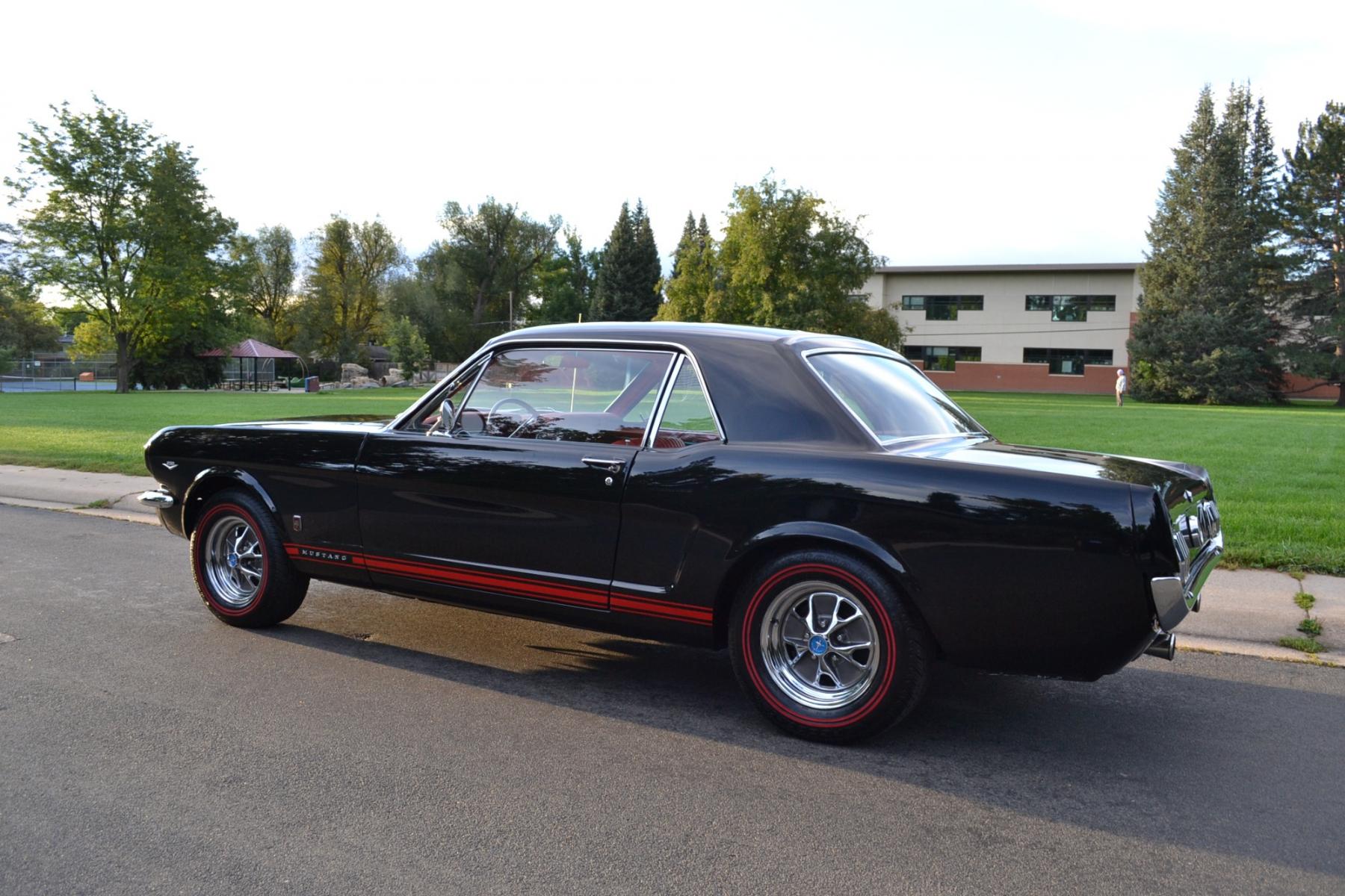 1965 Black /Red Ford Mustang GT (5T07A144229) , located at 2510 47th St. Suite 200, Boulder, CO, 80301, (303) 641-0333, 40.026196, -105.243217 - COMING SOON 44 year owned Original 1965 Mustang GT. Fresh Nut and Bolt Piano Finish Restoration. Finished Sept. 6, 2023. 12 Miles since finished. First Time Shown. Built by Retired Ford Dealer and Non Stop Mustang Owner/Collector and Restorer since 1964 Max Hanson, Hanson Ford, Clay Center Kansa - Photo #6