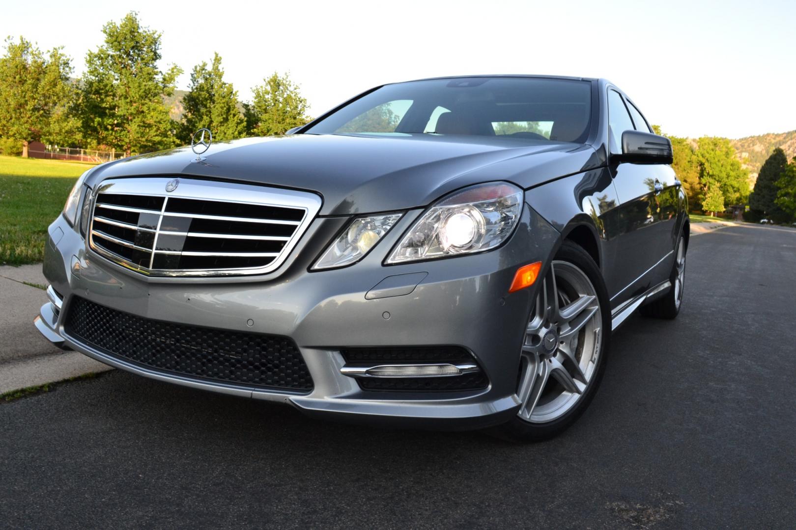 2013 Silver /Saddle Mercedes-Benz E-Class E550 (WDDHF9BB7DA) with an Turbocharged Gas V8 engine, Automatic transmission, located at 2510 47th St. Suite 200, Boulder, CO, 80301, (303) 641-0333, 40.026196, -105.243217 - This Beautiful ONE OWNER, Low Mile, Non-Smoker, E550 is a recent Acquisition by Boulder Motors. It is Finished Mercedes Stunning Silver Metallic with Saddle Leather Heated/Ventilated Seating. Recently acquired by Boulder Motors, June 6, 2024, in Georgia. A full Premium Synthetic Oil Service and Mult - Photo#2