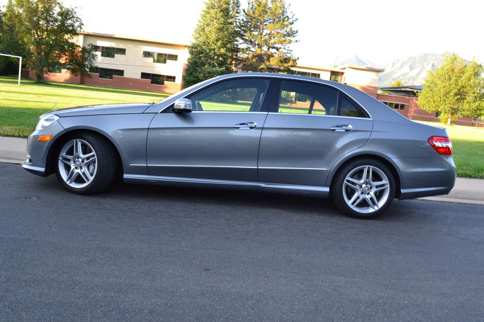 2013 Silver /Saddle Mercedes-Benz E-Class E550 (WDDHF9BB7DA) with an Turbocharged Gas V8 engine, Automatic transmission, located at 2510 47th St. Suite 200, Boulder, CO, 80301, (303) 641-0333, 40.026196, -105.243217 - Photo#4