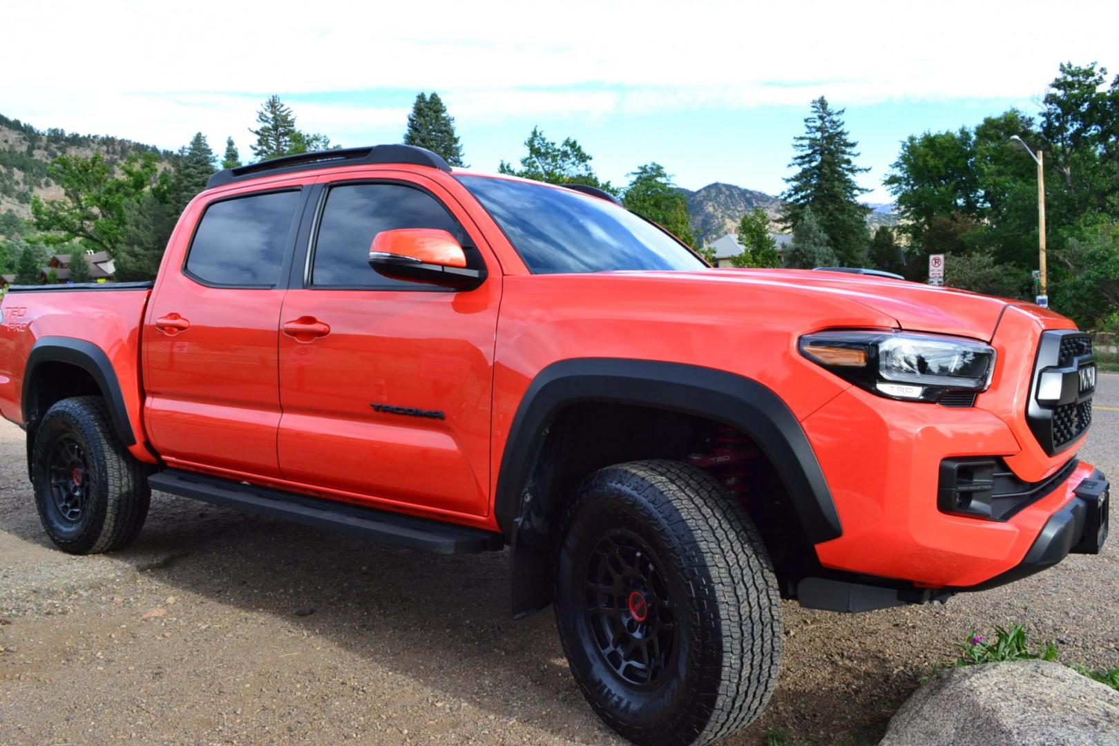 2023 Orange /Black Toyota Tacoma TRD Pro Short Bed (3TYCZ5AN1PT) with an 3.5L V6 DOHC 24V engine, 6A transmission, located at 2510 47th St. Suite 200, Boulder, CO, 80301, (303) 641-0333, 40.026196, -105.243217 - This Beautiful Super Low Mile, 6,082, Boulder Estate Tacoma, is a New Purchase by Boulder Motors in Boulder Colorado. It is Finished In Toyota's Stunning Special Order Solar Octane Metallic, W/ Heated Black TRD Leather Interior. It has a Flawless CarFax and Auto Check showing no Odometer, Accidents - Photo#10