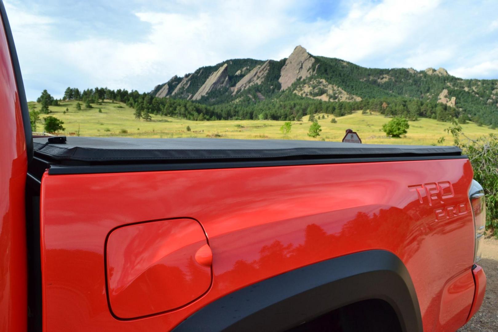 2023 Orange /Black Toyota Tacoma TRD Pro Short Bed (3TYCZ5AN1PT) with an 3.5L V6 DOHC 24V engine, 6A transmission, located at 2510 47th St. Suite 200, Boulder, CO, 80301, (303) 641-0333, 40.026196, -105.243217 - This Beautiful Super Low Mile, 6,082, Boulder Estate Tacoma, is a New Purchase by Boulder Motors in Boulder Colorado. It is Finished In Toyota's Stunning Special Order Solar Octane Metallic, W/ Heated Black TRD Leather Interior. It has a Flawless CarFax and Auto Check showing no Odometer, Accidents - Photo#16