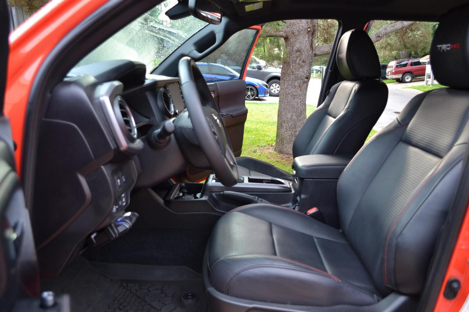 2023 Orange /Black Toyota Tacoma TRD Pro Short Bed (3TYCZ5AN1PT) with an 3.5L V6 DOHC 24V engine, 6A transmission, located at 2510 47th St. Suite 200, Boulder, CO, 80301, (303) 641-0333, 40.026196, -105.243217 - This Beautiful Super Low Mile, 6,082, Boulder Estate Tacoma, is a New Purchase by Boulder Motors in Boulder Colorado. It is Finished In Toyota's Stunning Special Order Solar Octane Metallic, W/ Heated Black TRD Leather Interior. It has a Flawless CarFax and Auto Check showing no Odometer, Accidents - Photo#22