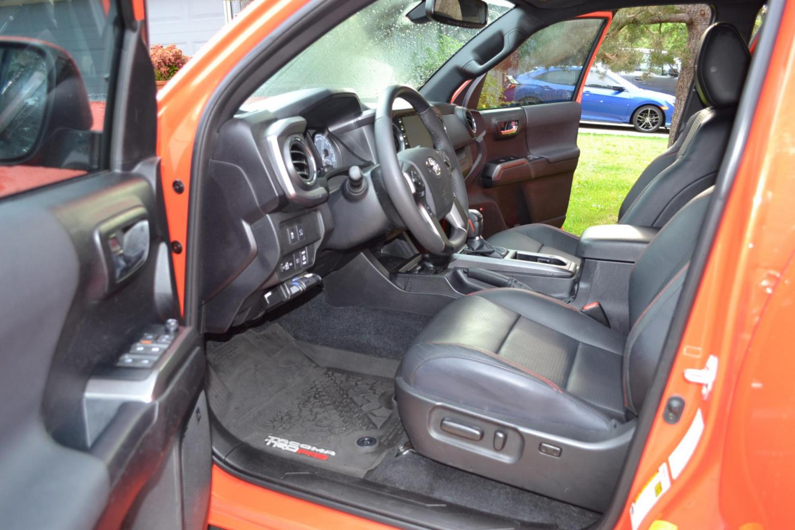 2023 Orange /Black Toyota Tacoma TRD Pro Short Bed (3TYCZ5AN1PT) with an 3.5L V6 DOHC 24V engine, 6A transmission, located at 2510 47th St. Suite 200, Boulder, CO, 80301, (303) 641-0333, 40.026196, -105.243217 - This Beautiful Super Low Mile, 6,082, Boulder Estate Tacoma, is a New Purchase by Boulder Motors in Boulder Colorado. It is Finished In Toyota's Stunning Special Order Solar Octane Metallic, W/ Heated Black TRD Leather Interior. It has a Flawless CarFax and Auto Check showing no Odometer, Accidents - Photo#24