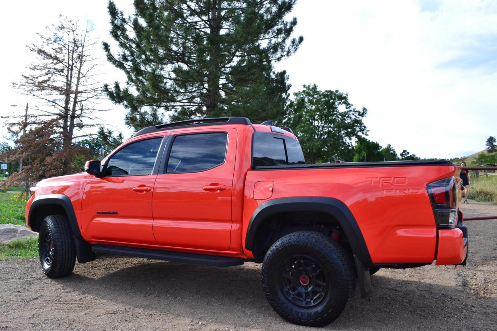 2023 Orange /Black Toyota Tacoma TRD Pro Short Bed (3TYCZ5AN1PT) with an 3.5L V6 DOHC 24V engine, 6A transmission, located at 2510 47th St. Suite 200, Boulder, CO, 80301, (303) 641-0333, 40.026196, -105.243217 - This Beautiful Super Low Mile, 6,082, Boulder Estate Tacoma, is a New Purchase by Boulder Motors in Boulder Colorado. It is Finished In Toyota's Stunning Special Order Solar Octane Metallic, W/ Heated Black TRD Leather Interior. It has a Flawless CarFax and Auto Check showing no Odometer, Accidents - Photo#6