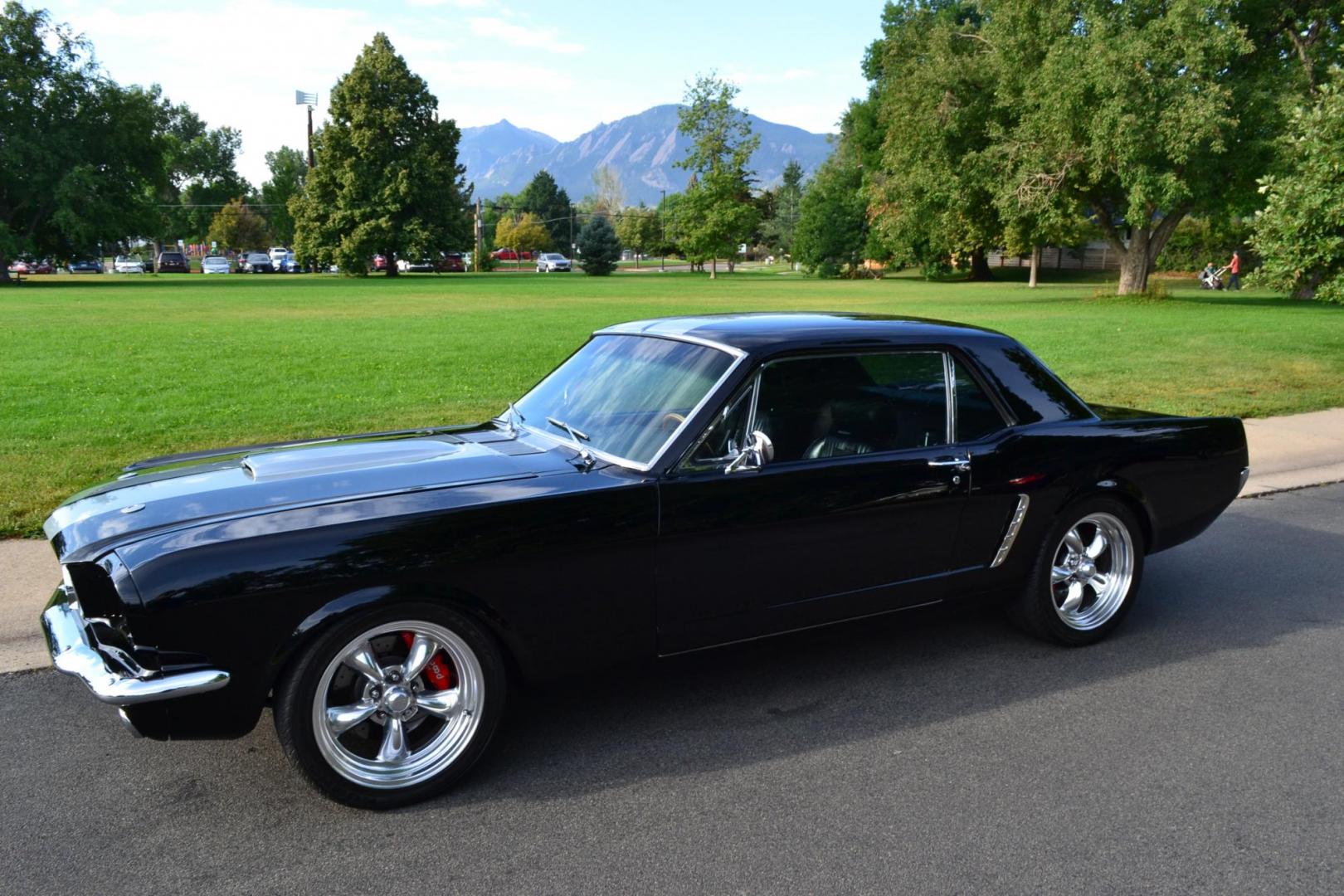 1965 Black /black Ford Mustang Standard (5F07A668786) with an 306ci engine, Manual transmission, located at 2510 47th St. Suite 200, Boulder, CO, 80301, (303) 641-0333, 40.026196, -105.243217 - This Custom Pro-Touring 1965 Mustang Coupe is Powered by a Newly Built 306ci Roller Engine with High Performance Cam, Roller Rockers and Aluminum Heads and Intake, (Edlebrock), Backed by a Tremec T5 5-Speed Manual Transmission and a Ford 9-inch Posi-Traction Rear Axle. It exhales through Ceramic Co - Photo#7