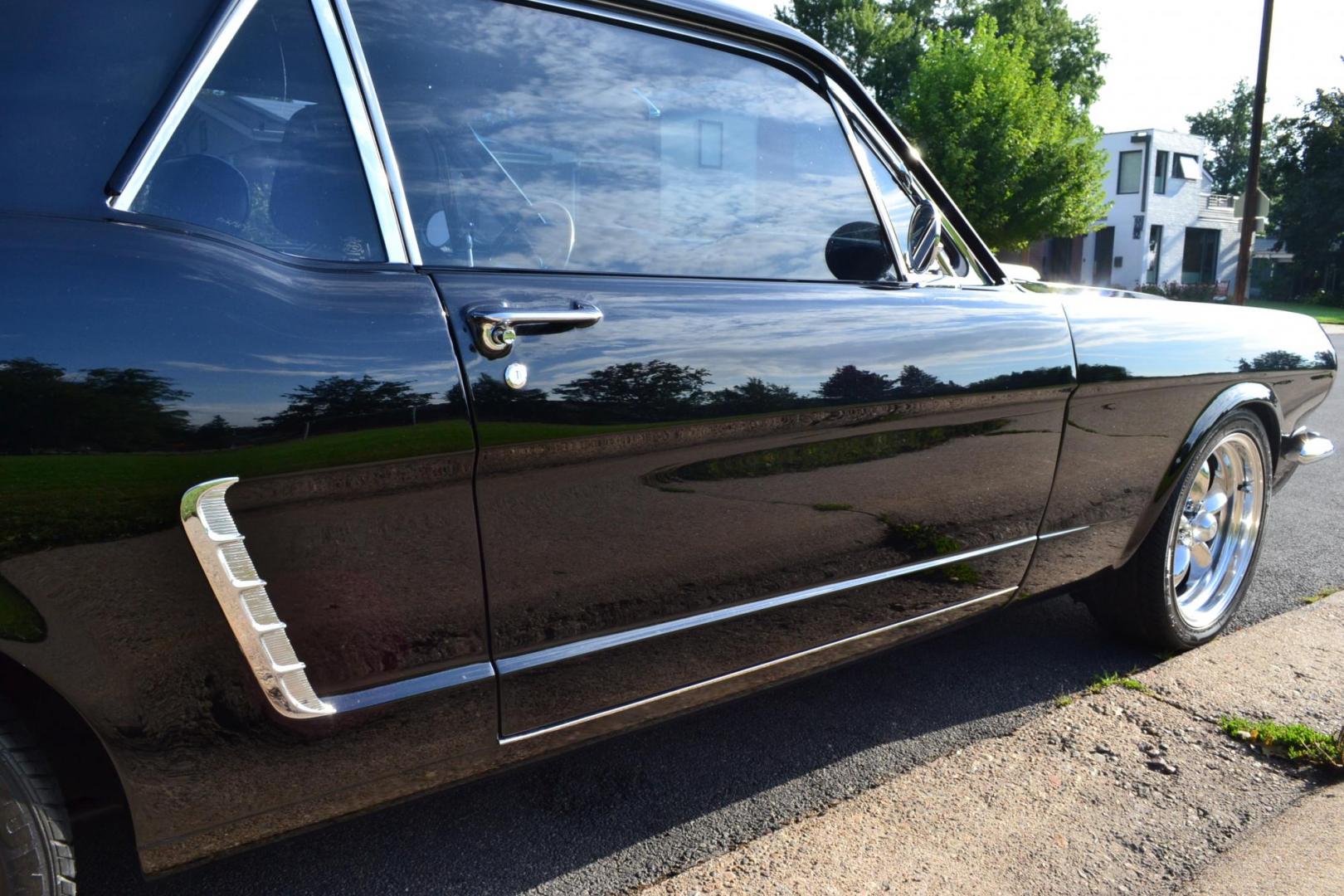 1965 Black /black Ford Mustang Standard (5F07A668786) with an 306ci engine, Manual transmission, located at 2510 47th St. Suite 200, Boulder, CO, 80301, (303) 641-0333, 40.026196, -105.243217 - This Custom Pro-Touring 1965 Mustang Coupe is Powered by a Newly Built 306ci Roller Engine with High Performance Cam, Roller Rockers and Aluminum Heads and Intake, (Edlebrock), Backed by a Tremec T5 5-Speed Manual Transmission and a Ford 9-inch Posi-Traction Rear Axle. It exhales through Ceramic Co - Photo#35