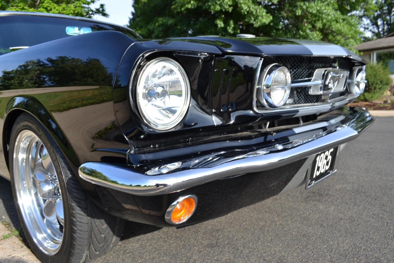 1965 Black /black Ford Mustang Standard (5F07A668786) with an 306ci engine, Manual transmission, located at 2510 47th St. Suite 200, Boulder, CO, 80301, (303) 641-0333, 40.026196, -105.243217 - This Custom Pro-Touring 1965 Mustang Coupe is Powered by a Newly Built 306ci Roller Engine with High Performance Cam, Roller Rockers and Aluminum Heads and Intake, (Edlebrock), Backed by a Tremec T5 5-Speed Manual Transmission and a Ford 9-inch Posi-Traction Rear Axle. It exhales through Ceramic Co - Photo#67