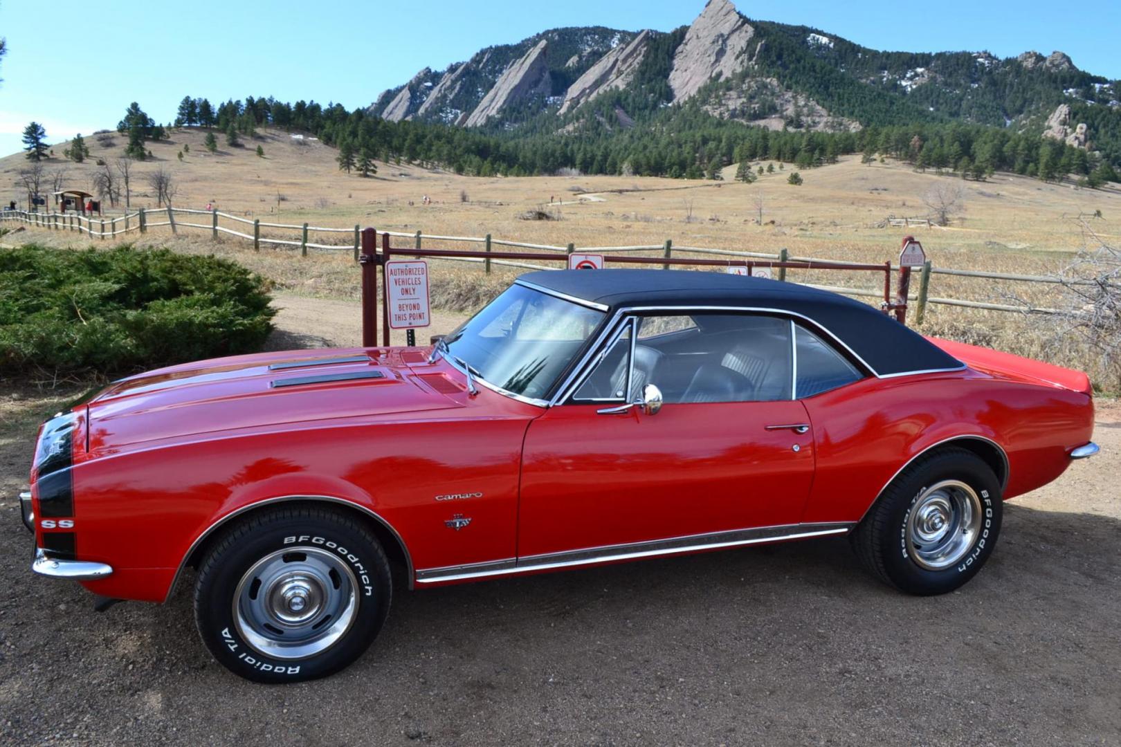 1967 Red /Black Chevrolet Camaro RS/SS (123377N2304) with an V8 engine, Automatic transmission, located at 2510 47th St. Suite 200, Boulder, CO, 80301, (303) 641-0333, 40.026196, -105.243217 - This 1967 Chevrolet Camaro received a recent Comprehensive Restoration. It is Shown In Rally Red with RS/SS specification. A Chevrolet 350ci High Performance V8 Engine is Backed by a Turbo 350 Automatic Transmission And a 12-Bolt Rear End. This Coupe Features Power Steering, Power Brakes, Hideaway L - Photo#13