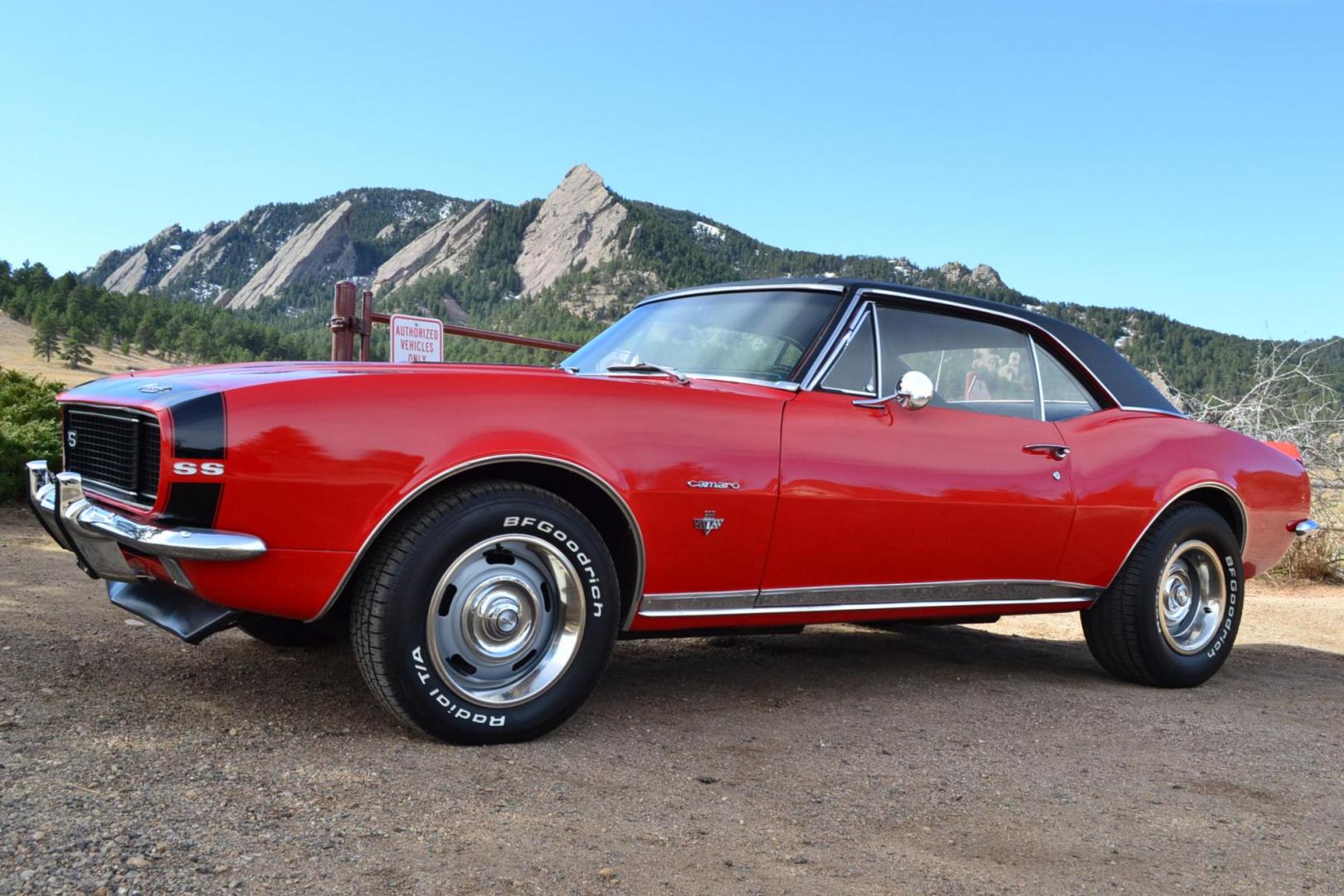 1967 Red /Black Chevrolet Camaro RS/SS (123377N2304) with an V8 engine, Automatic transmission, located at 2510 47th St. Suite 200, Boulder, CO, 80301, (303) 641-0333, 40.026196, -105.243217 - This 1967 Chevrolet Camaro received a recent Comprehensive Restoration. It is Shown In Rally Red with RS/SS specification. A Chevrolet 350ci High Performance V8 Engine is Backed by a Turbo 350 Automatic Transmission And a 12-Bolt Rear End. This Coupe Features Power Steering, Power Brakes, Hideaway L - Photo#14