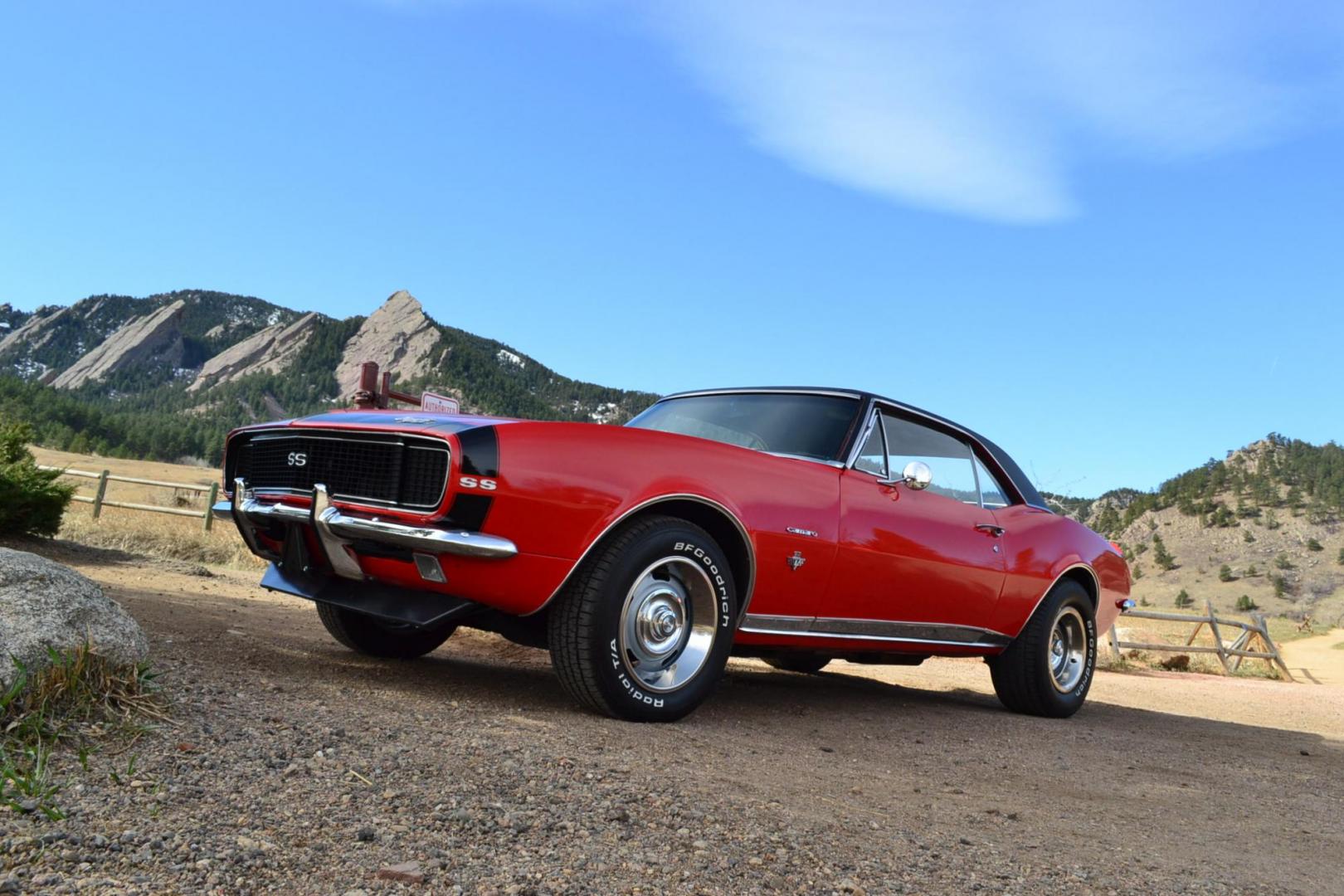 1967 Red /Black Chevrolet Camaro RS/SS (123377N2304) with an V8 engine, Automatic transmission, located at 2510 47th St. Suite 200, Boulder, CO, 80301, (303) 641-0333, 40.026196, -105.243217 - This 1967 Chevrolet Camaro received a recent Comprehensive Restoration. It is Shown In Rally Red with RS/SS specification. A Chevrolet 350ci High Performance V8 Engine is Backed by a Turbo 350 Automatic Transmission And a 12-Bolt Rear End. This Coupe Features Power Steering, Power Brakes, Hideaway L - Photo#4