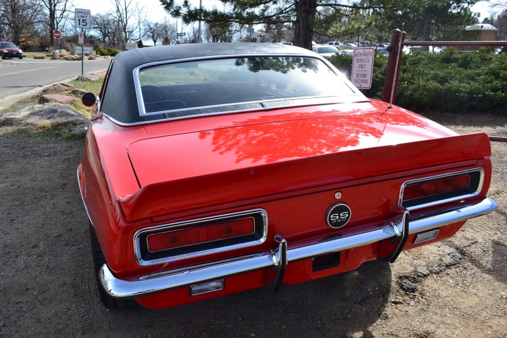 1967 Red /Black Chevrolet Camaro RS/SS (123377N2304) with an V8 engine, Automatic transmission, located at 2510 47th St. Suite 200, Boulder, CO, 80301, (303) 641-0333, 40.026196, -105.243217 - This 1967 Chevrolet Camaro received a recent Comprehensive Restoration. It is Shown In Rally Red with RS/SS specification. A Chevrolet 350ci High Performance V8 Engine is Backed by a Turbo 350 Automatic Transmission And a 12-Bolt Rear End. This Coupe Features Power Steering, Power Brakes, Hideaway L - Photo#9