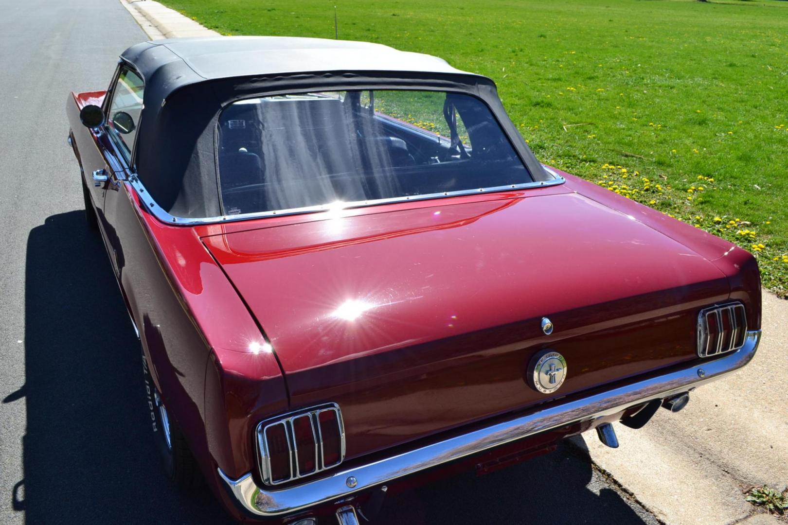 1966 Red /Black Ford Mustang Standard (6T08T165419) with an 302 V8 engine, Manual transmission, located at 2510 47th St. Suite 200, Boulder, CO, 80301, (303) 641-0333, 40.026196, -105.243217 - This 1966 Mustang is a Refreshed Convertible Powered by a 302 V8 paired with a 4 speed Manual Transmission. It is Equipped with an Edelbrock Carburetor, Intake Manifold, Ford Racing Valve Covers, GT Light Bar, Dual Exhaust, Chrome Mustang Styled Steel Wheels with BF Goodrich Solid White Letter Radia - Photo#8