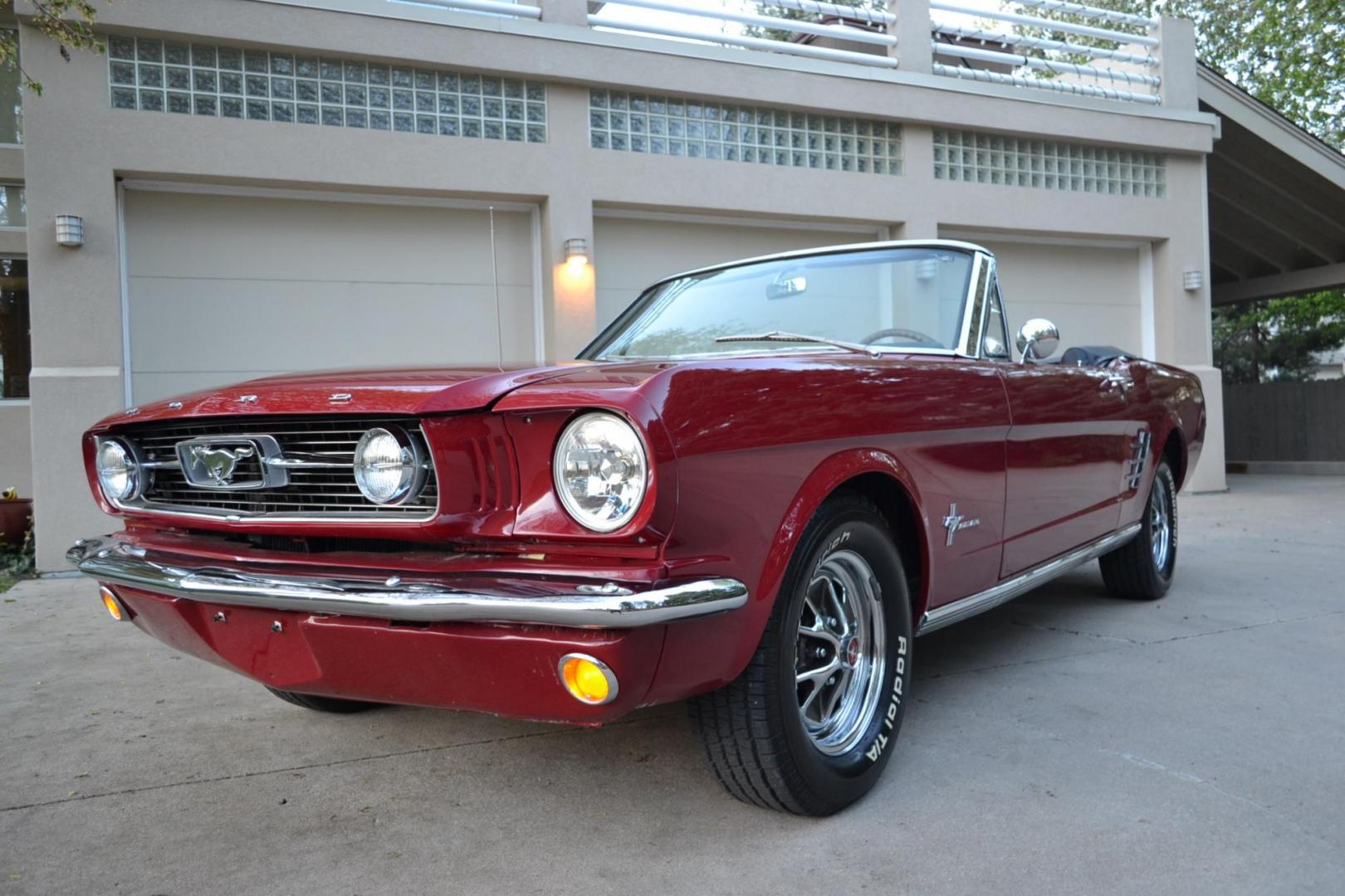 1966 Red /Black Ford Mustang Standard (6T08T165419) with an 302 V8 engine, Manual transmission, located at 2510 47th St. Suite 200, Boulder, CO, 80301, (303) 641-0333, 40.026196, -105.243217 - This 1966 Mustang is a Refreshed Convertible Powered by a 302 V8 paired with a 4 speed Manual Transmission. It is Equipped with an Edelbrock Carburetor, Intake Manifold, Ford Racing Valve Covers, GT Light Bar, Dual Exhaust, Chrome Mustang Styled Steel Wheels with BF Goodrich Solid White Letter Radia - Photo#26