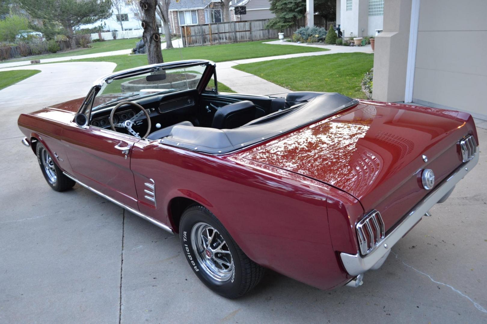 1966 Red /Black Ford Mustang Standard (6T08T165419) with an 302 V8 engine, Manual transmission, located at 2510 47th St. Suite 200, Boulder, CO, 80301, (303) 641-0333, 40.026196, -105.243217 - This 1966 Mustang is a Refreshed Convertible Powered by a 302 V8 paired with a 4 speed Manual Transmission. It is Equipped with an Edelbrock Carburetor, Intake Manifold, Ford Racing Valve Covers, GT Light Bar, Dual Exhaust, Chrome Mustang Styled Steel Wheels with BF Goodrich Solid White Letter Radia - Photo#29