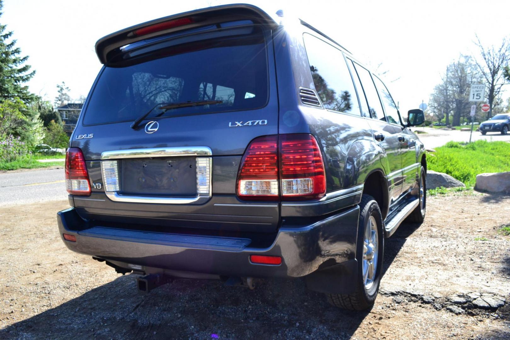 2006 Gray /Gray Lexus LX 470 Sport Utility (JTJHT00W464) with an 4.7L V8 DOHC 32V engine, 5-Speed Automatic Overdrive transmission, located at 2510 47th St. Suite 200, Boulder, CO, 80301, (303) 641-0333, 40.026196, -105.243217 - This Great One Owner, Low Mile, Non Smoker Female Driven LX470 is a New Lexus Trade in Recently Acquired by Boulder Motors of Boulder Colorado. It is Finished in Lexus Galactic Gray Mica with Gray Interior. A Flawless CarFax and AutoCheck Showing No Accidents, Odometer or Problems Reported EVER acc - Photo#17