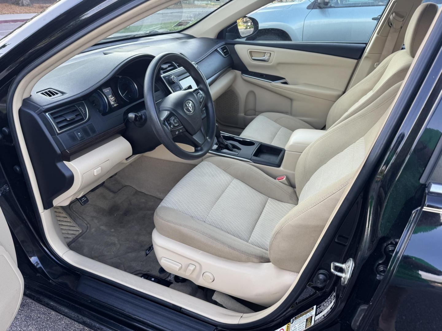2016 Black /Tan Toyota Camry SE (4T1BF1FK2GU) with an 2.5L L4 DOHC 16V engine, 6-Speed Automatic transmission, located at 2510 47th St. Suite 200, Boulder, CO, 80301, (303) 641-0333, 40.026196, -105.243217 - This, Low Mile, Non-Smoker Camry is a new Acquisition by Boulder Motors, of Boulder Colorado. It is Finished in Toyota’s Midnight Black Metallic with Flaxen interior. It has clean CarFax and Autocheck showing No Odometer or Problems reported Ever. It has a Clean, Clear CO Title. Some of the ad - Photo#13