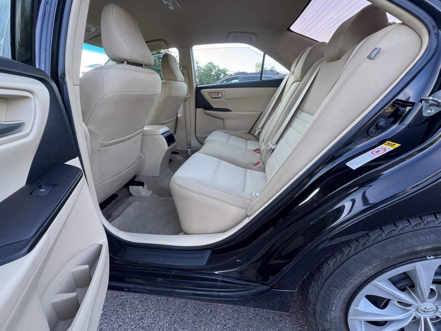 2016 Black /Tan Toyota Camry SE (4T1BF1FK2GU) with an 2.5L L4 DOHC 16V engine, 6-Speed Automatic transmission, located at 2510 47th St. Suite 200, Boulder, CO, 80301, (303) 641-0333, 40.026196, -105.243217 - This, Low Mile, Non-Smoker Camry is a new Acquisition by Boulder Motors, of Boulder Colorado. It is Finished in Toyota’s Midnight Black Metallic with Flaxen interior. It has clean CarFax and Autocheck showing No Odometer or Problems reported Ever. It has a Clean, Clear CO Title. Some of the ad - Photo#16