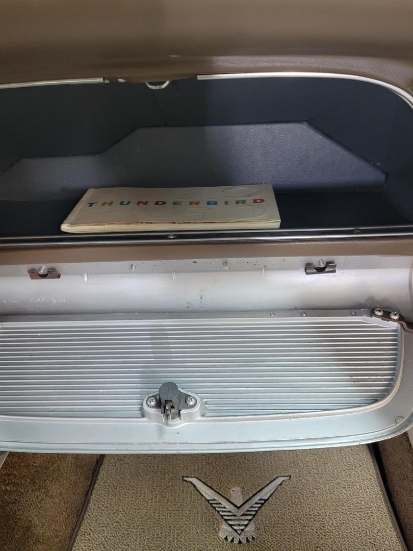 1960 White /Tan Ford Thunderbird (0Y71Y137793) , Automatic transmission, located at 2510 47th St. Suite 200, Boulder, CO, 80301, (303) 641-0333, 40.026196, -105.243217 - 1960 Thunderbird, 24,000 Original Actual 2 owner miles. All Original Factory Leather interior recently reconditioned with leather moisturizer. Purchased from Pierce-Arrow Foundation collection and refreshed by retired Ford Dealer Max Hanson. At Our Listed Price This great 1960 Ford Thunderbird qu - Photo#59