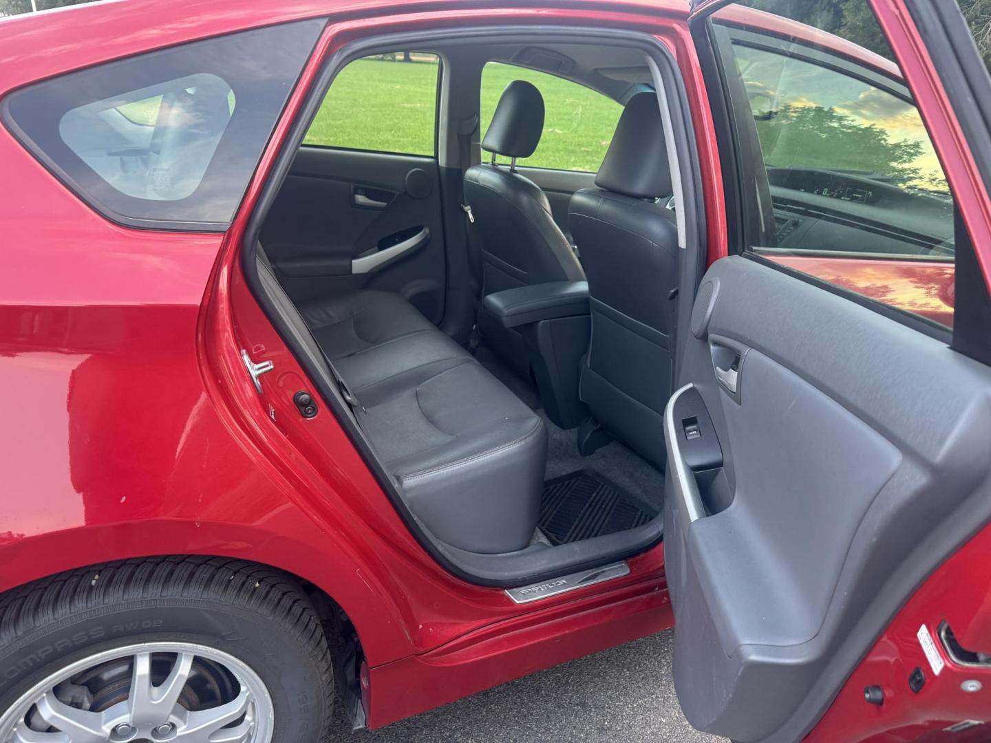 2011 Red /Black Toyota Prius Prius IV (JTDKN3DU1B0) with an 1.8L L4 DOHC 16V engine, Continuously Variable Transmission transmission, located at 2510 47th St. Suite 200, Boulder, CO, 80301, (303) 641-0333, 40.026196, -105.243217 - This Non smoker, Wyoming and Colorado owned 2011 Prius Iv was acquired by Boulder Motors in 2017 and used as a Company Car ever since. It is finished in Barcelona Red Metallic (3R3) with Light Gray Interior. The Car Fax and Auto check is clean and Clear showing no accidents. The title is Clean Clear - Photo#63