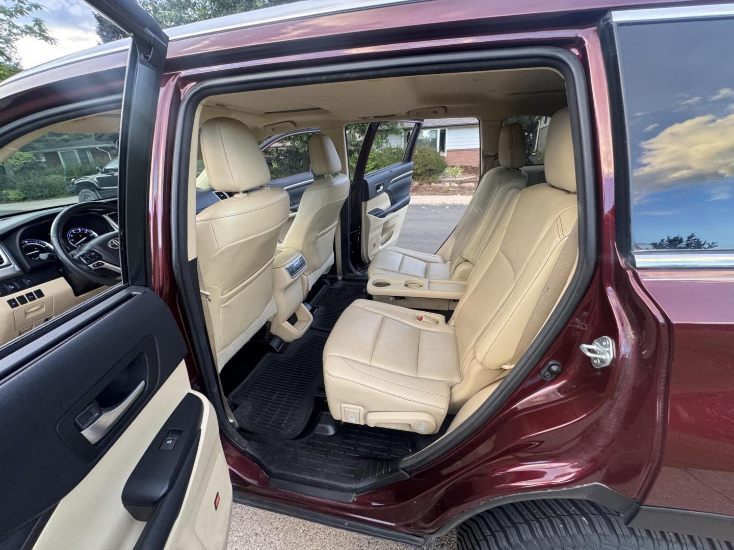 2015 Red /Tan Toyota Highlander Hybrid Limited AWD (5TDDCRFH9FS) with an 3.3L V6 DOHC 24V HYBRID engine, Continuously Variable Transmission transmission, located at 2510 47th St. Suite 200, Boulder, CO, 80301, (303) 641-0333, 40.026196, -105.243217 - This Beautiful 2015 Toyota Highlander Hybrid Limited is a recent acquisition by Boulder Motors. It is finished in Toyota’s Ooh La La Rouge Mica with Almond Perforated Leather. The Colorado title is Clean Clear. Some Features: Color-keyed rear spoiler with LED center high-mount stop light · - Photo#37