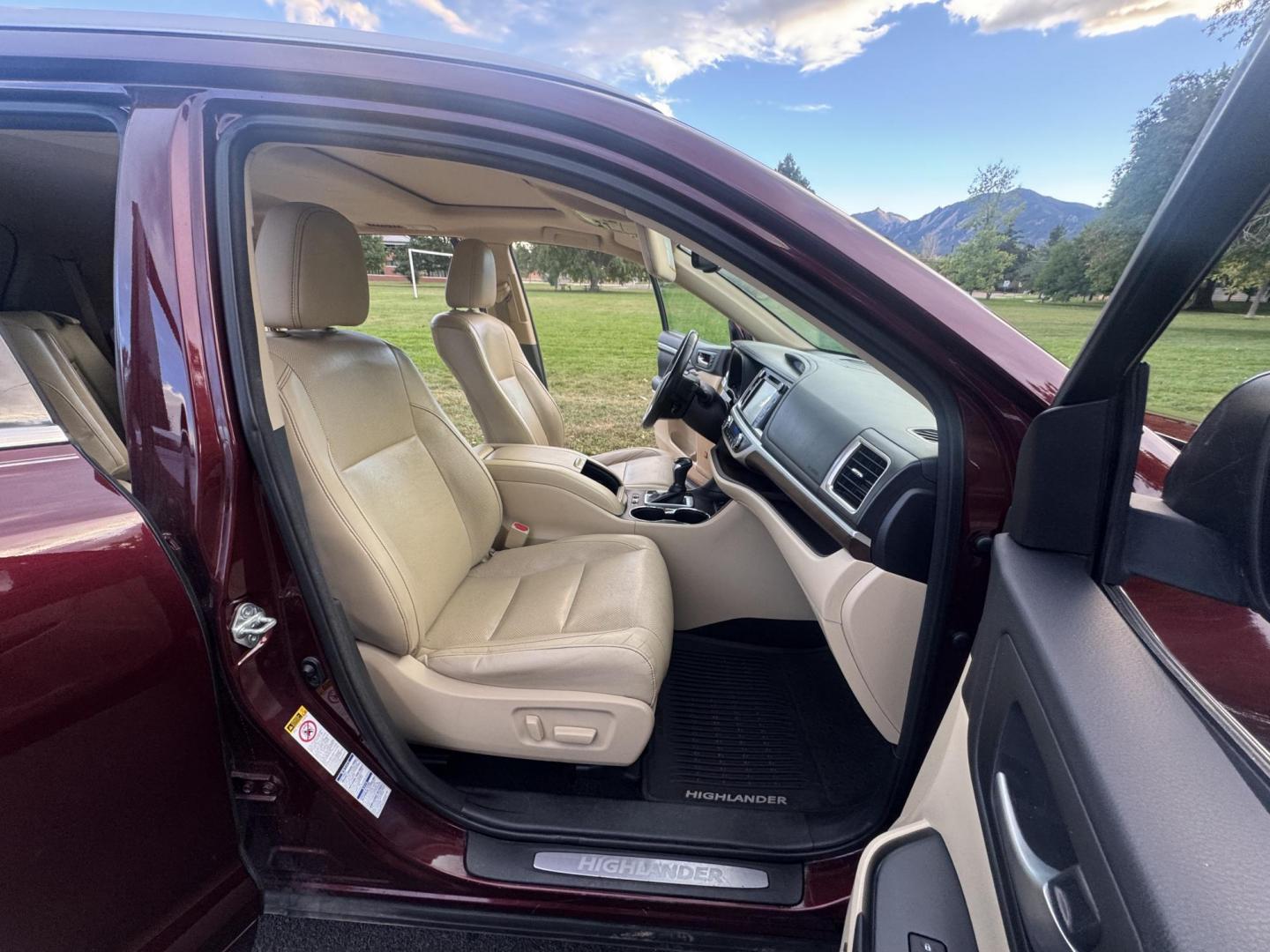 2015 Red /Tan Toyota Highlander Hybrid Limited AWD (5TDDCRFH9FS) with an 3.3L V6 DOHC 24V HYBRID engine, Continuously Variable Transmission transmission, located at 2510 47th St. Suite 200, Boulder, CO, 80301, (303) 641-0333, 40.026196, -105.243217 - This Beautiful 2015 Toyota Highlander Hybrid Limited is a recent acquisition by Boulder Motors. It is finished in Toyota’s Ooh La La Rouge Mica with Almond Perforated Leather. The Colorado title is Clean Clear. Some Features: Color-keyed rear spoiler with LED center high-mount stop light · - Photo#42
