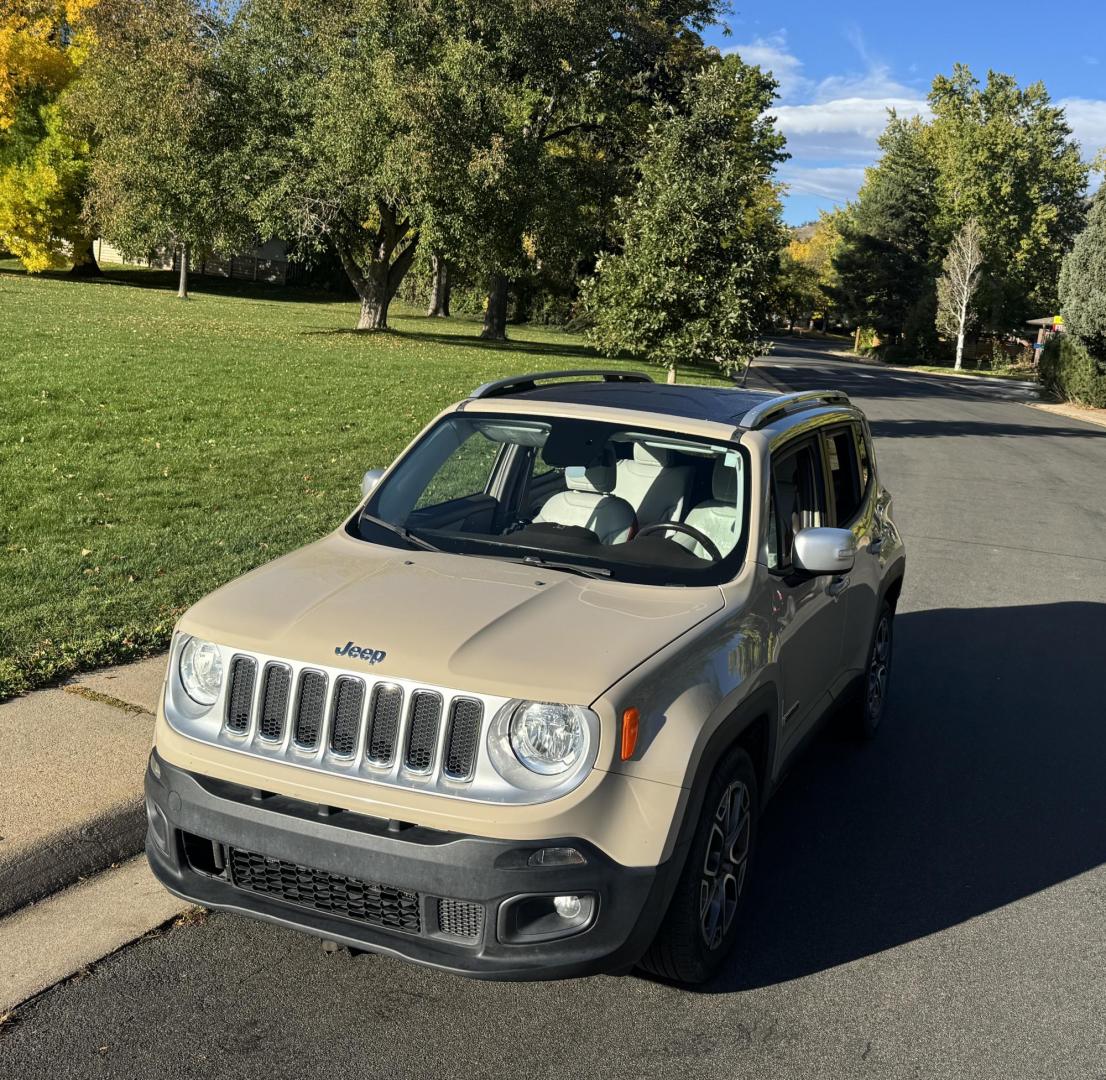 2015 Tan /Gray Jeep Renegade Limited FWD (ZACCJADTXFP) with an 2.4L L4 engine, 9-Speed Automatic transmission, located at 2510 47th St. Suite 200, Boulder, CO, 80301, (303) 641-0333, 40.026196, -105.243217 - Photo#2