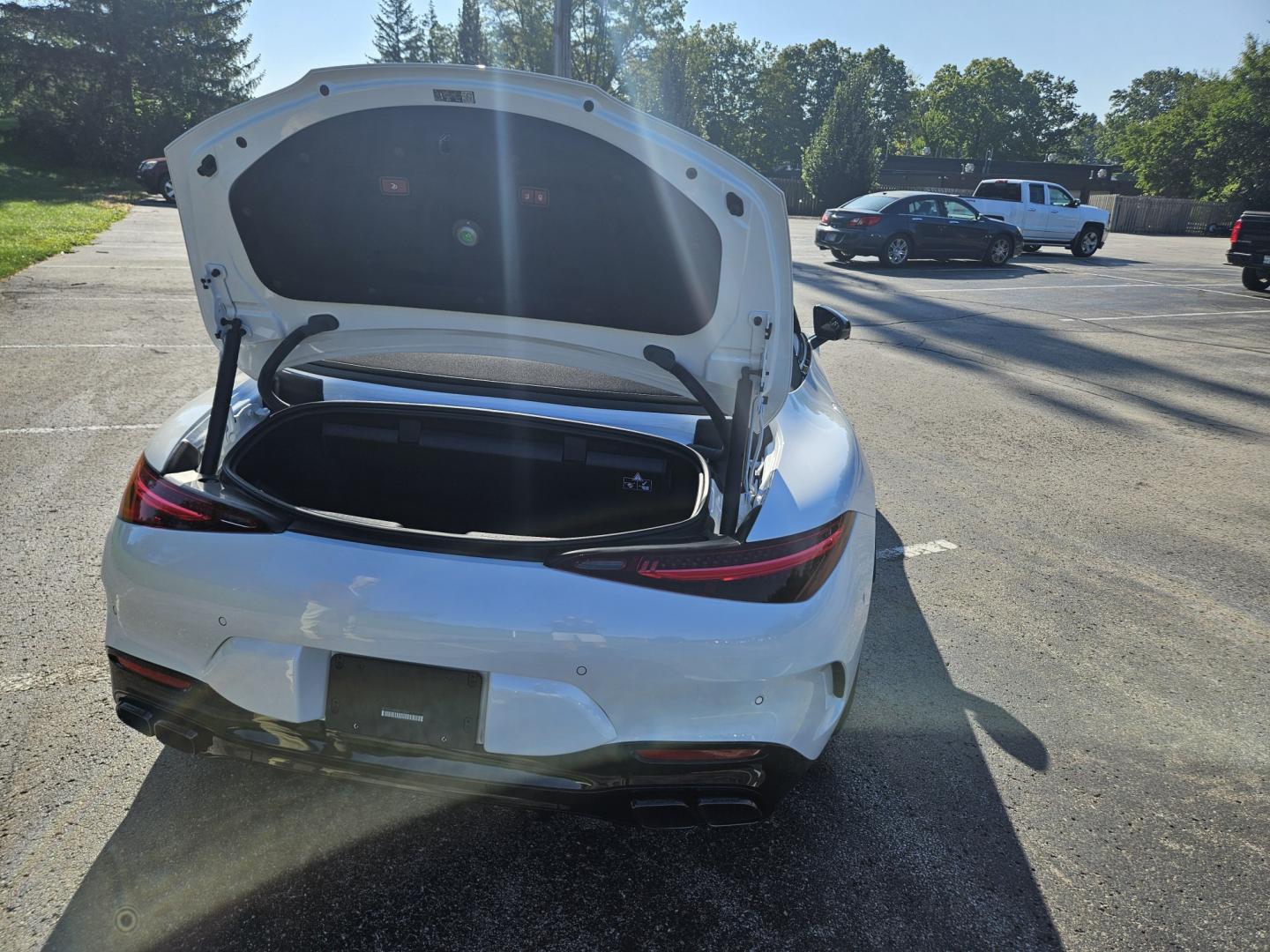 2023 White /Tan Mercedes-Benz SL-Class SL55 (W1KVK8AB5PF) with an 4.0L V8 engine, 9A transmission, located at 2510 47th St. Suite 200, Boulder, CO, 80301, (303) 641-0333, 40.026196, -105.243217 - This Beautiful One Owner, Super Low Mile, (8,215 mi.) SL-Class SL55 is a Recent acquisition by Boulder Motors in Boulder Colorado. It is finished in Mercedes MANUFAKTUR Moonlight White Metallic (885) with Sienna Brown / Black Nappa Leather Interior. It has a One Owner Clean CarFax and Autocheck sho- Photo#12