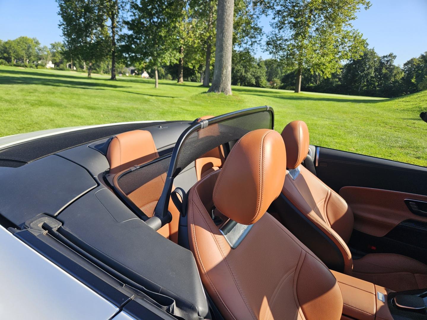 2023 White /Tan Mercedes-Benz SL-Class SL55 (W1KVK8AB5PF) with an 4.0L V8 engine, 9A transmission, located at 2510 47th St. Suite 200, Boulder, CO, 80301, (303) 641-0333, 40.026196, -105.243217 - This Beautiful One Owner, Super Low Mile, (8,215 mi.) SL-Class SL55 is a Recent acquisition by Boulder Motors in Boulder Colorado. It is finished in Mercedes MANUFAKTUR Moonlight White Metallic (885) with Sienna Brown / Black Nappa Leather Interior. It has a One Owner Clean CarFax and Autocheck sho- Photo#18